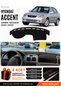 Hyundai Accent Admi̇re-Mi̇leni̇um (2000-2006) Compatible Glove Box Cover, Glove Box Case - Black-Beige - Hu009