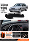 Mercedes W202 C-Class (1993-2000) Compatible Glove Box Cover, Glove Box Case - Black-Grey - Mb004