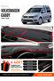 Volkswagen Caddy (2015-2021) Compatible Glove Box Cover, Glove Box Case - Black-Red - Vw003