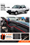 Tofaş Şahi̇n Doğan Kartal Low Bonnet (1981-2002) Compatible Torpedo Cover - Black-Red - Tf001