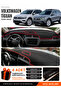 Volkswagen Tiguan (2016-2023) Compatible Dashboard Cover, Dashboard Case - Black-Red - Vw024