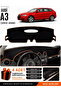 Audi A3 (2004-2008) Compatible Glove Box Protection, Glove Box Cover, Glove Box Case - Black-Brown - Au002