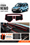 Citroen Nemo (2007-2020) Compatible Glove Box Cover, Glove Box Case - Black-Red - Ci005