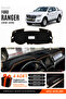 Ford Ranger (2018-2019) Compatible Glove Box Cover, Glove Box Case - Black-Brown - Fo015