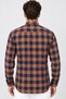 Men's Cotton Shirt Navy Blue-Brown G665 - 2