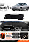Ford Mondeo 3 (2000-2007) Compatible Glove Box Protection, Glove Box Cover, Glove Box Case - Black-Grey - Fo036