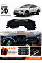 Citroen C4X Without Display (2020-2026) Compatible Dashboard Cover, Dashboard Case - Black-Blue - Ci001