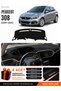 Peugeot 308 (2014-2021) Compatible Glove Box Protection, Glove Box Cover, Glove Box Case - Black-Beige - Pe010