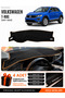 Volkswagen T-Roc (2017-2023) Compatible Dashboard Cover, Dashboard Case - Black-Brown - Vw033