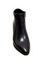 850 Black Square Heeled Pointed Toe Short Boots - 4