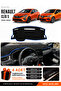 Renault Clio 5 (2019-2026) Compatible Glove Box Cover, Glove Box Case - Black-Blue - Re019
