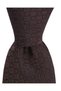Black Square Patterned Brown Silk Tie – 8 cm Wide - 6