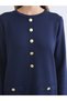 Button Detailed Crew Neck Knitwear Dress - 4