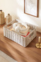Washable Gray Pp Rattan Closet Laundry Children's Room Toy Organizer Storage Basket Organizer 36X26X12 - 3