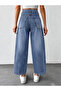 Women's High Waist Balloon Fit Barrel Jean - 3