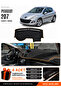 Peugeot 207 (2007-2012) Compatible Glove Box Cover, Glove Box Case - Black-Brown - Pe005