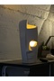 Single Face Form Decorative Table Lamp Sculptural Amber Led – Handmade, 30 cm - White Color - 2
