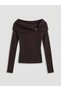 Design Kayık Yaka Women's Knitwear Sweater