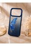 iPhone 18 Pro (6.3 Inch) Compatible Silvery Transparent Butterfly Patterned Color Gradient Processing Stone Detailed Metal Camera Protected Hard Silicone Butterfly Case - 3
