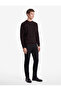 Regular Fit Long Sleeve Textured Cotton Mock Neck Winter Knitwear Sweater - 3