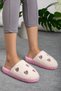 Unisex Women's Teddy Bear Pattern Fluffy Dowry Bundle House Slippers Non-Slip Sole House Slippers - 2