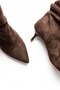 Women's brown suede nut heel suede bellows boots como - 4