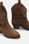Valen Women's Brown Suede Stone Cowboy Boots A030-K721 - 3