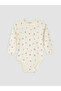 Rmz Gi̇yi̇m Farkiyla Zero Roba Collar Baby Girl Snap Fastener Bodysuit - 7