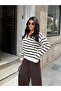 Women's Lace Collared Knitwear Sweater - 3