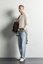 Men's Henley Collar Buttoned Oversize Sweatshirt - 4