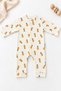 Baby Romper - Pineapple Patterned Long Sleeve Snap Romper - 4