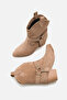 Valen Women's Mink Suede Stone Cowboy Boots A030-K721 - 6