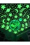Phosphorescent Star Sticker Galaxy Set 200 Pieces Glow-In-The-Dark Earth Moon Saturn and Fantastic Figures - 4