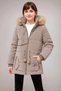 Girl's Mink Color Thick Waist Drawstring Furry Fleece Lined Winter Coat