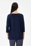 Women's Navy Blue Italian Ribbon Pattern Sequined Lycra Oversize Knitwear Sweater Size 40 - 46 - 4