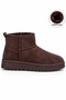 Jina Fur Inside Thick Sole Half Women's Boots Brown - 5