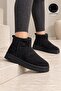 Jina Fur Inside Thick Sole Half Women's Boots Black - 2