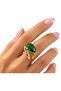Swa Style Green Stone Gold Color Women's Ring - 3