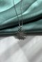 Zircon Stone Sun Motif Necklace - 2