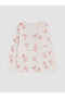 Peak New Season Ecru-Printed Crew Neck Girls' Pajama Set - 3