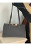 Women's Gray Melly Model Baguette Shoulder Bag - 3