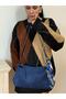 Women's Navy Blue Delfin Model Scarf Shoulder & Crossbody Bag - 4