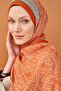 Lorena-Riva Shawl Tencel Guipure Pattern Light Orange - 3