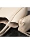 Cream Soft Leather Shoulder Bag 31X24 cm Daily Women's Bag with Extra Makeup Bag - 2