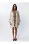 Monk Bohem Style Wooden Pattern Printed Linen Kimono / Short - 6