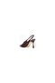 Studio Halo 90 Black Leather Pointed Toe, Buckle Detailed Handmade Elegant Slingback Heeled Shoes - 3
