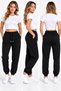 Women's Men's Unisex Regenerated Elasticated Leg Sweatpants Gray Navy Blue Black - 2