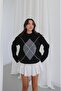 Black Elva Baklava Patterned Sweater - 3