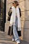 Soft Textured White Tassel Scarf Shawl Shoulder Wrap - 4