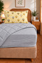 Veloura Luxe Single Sleeping Set |   100% Cotton Quilted Comforter, Elastic Fitted Sheet and Pillowcase - 3